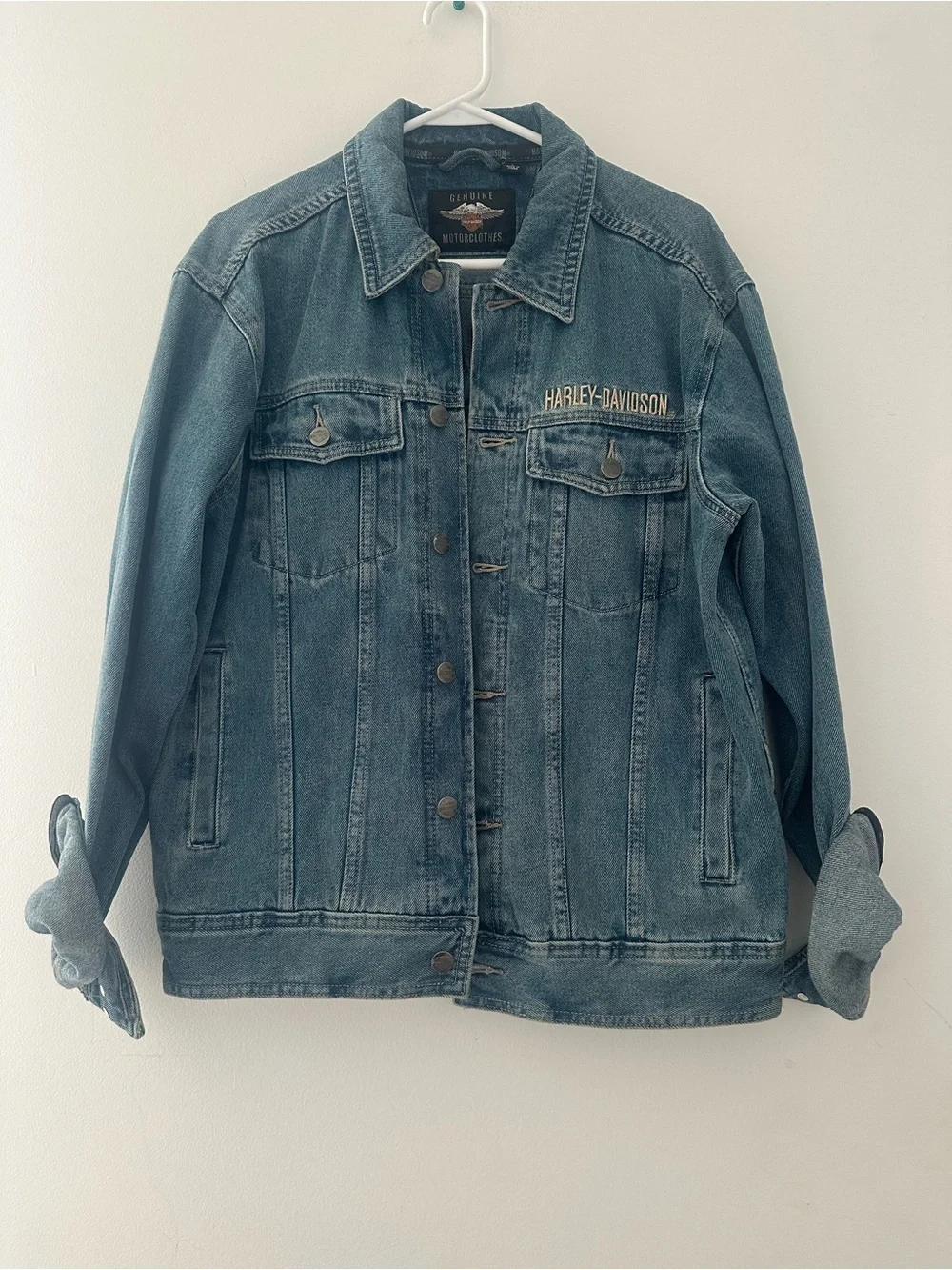 Harley-Davidson Medium Blue Denim Jacket with Embroidered Logo